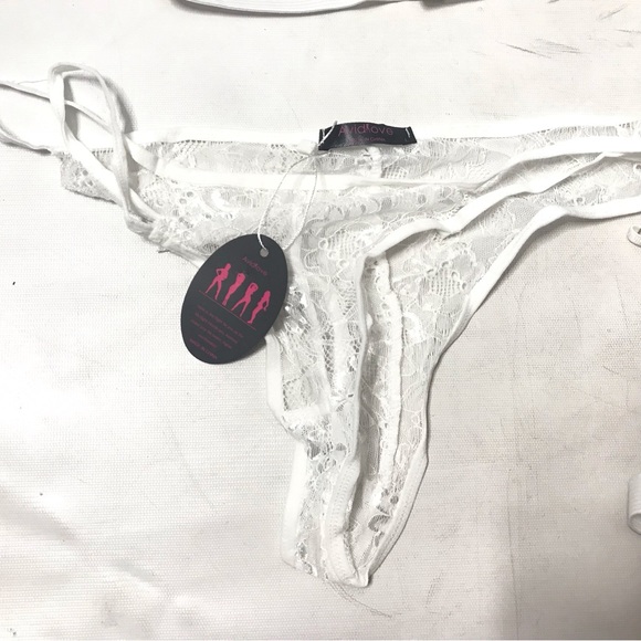 Avidlove Women Garter Lingerie Set Teddy Babydoll Bra Thong Size L - Picture 6 of 7